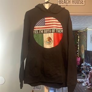 Mexican American Flag Hoodie Size XL
